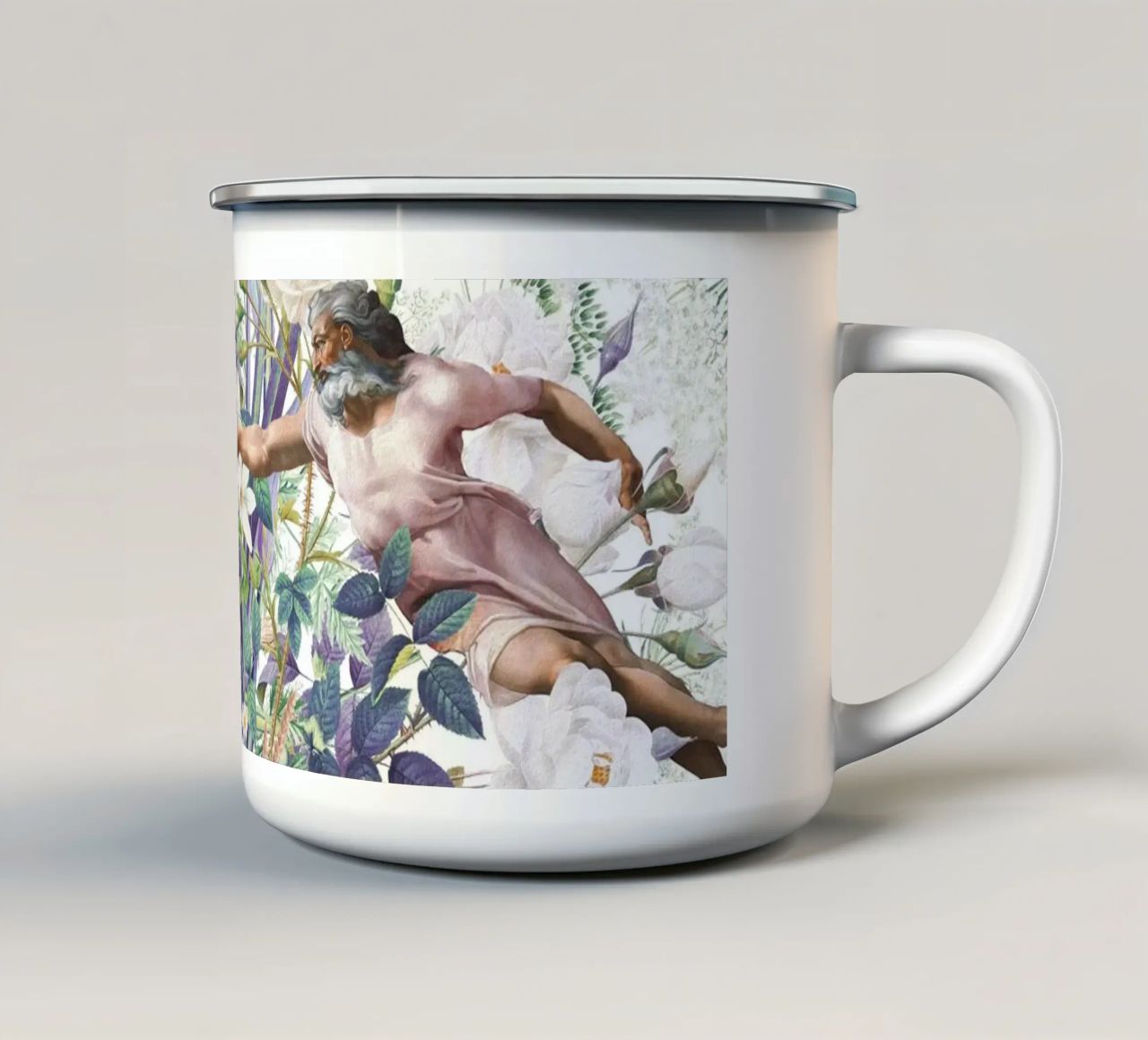 The Creation of Adam tazza in smalto da burcukorkmazyurek