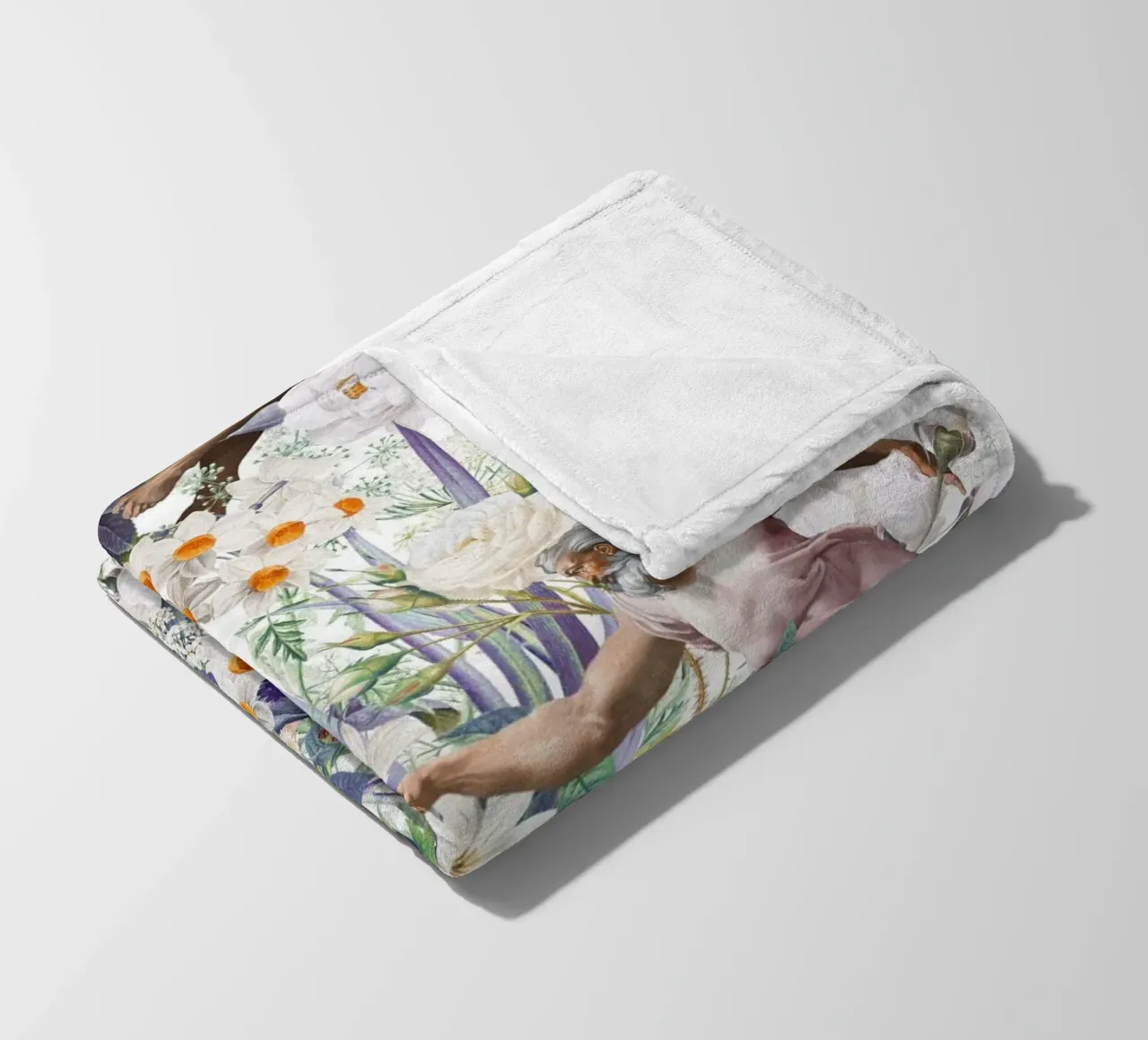 The Creation of Adam fleece blanket by burcukorkmazyurek