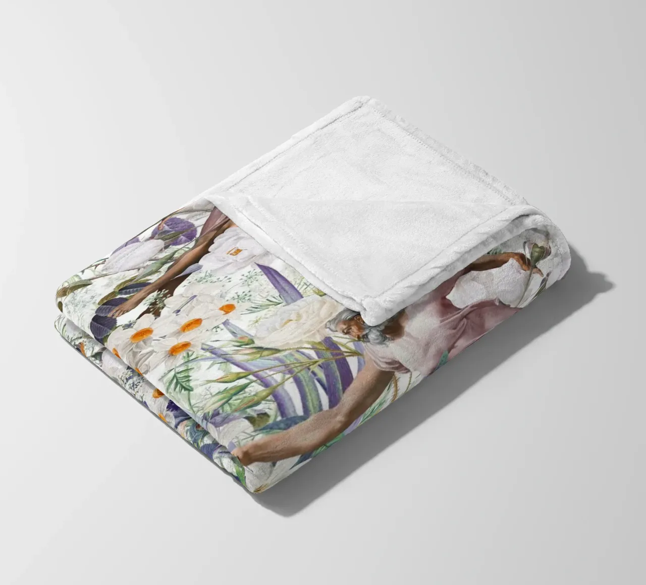 The Creation of Adam fleece blanket by burcukorkmazyurek