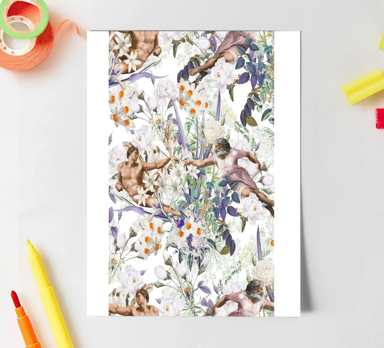 The Creation of Adam Stickerbogen von burcukorkmazyurek