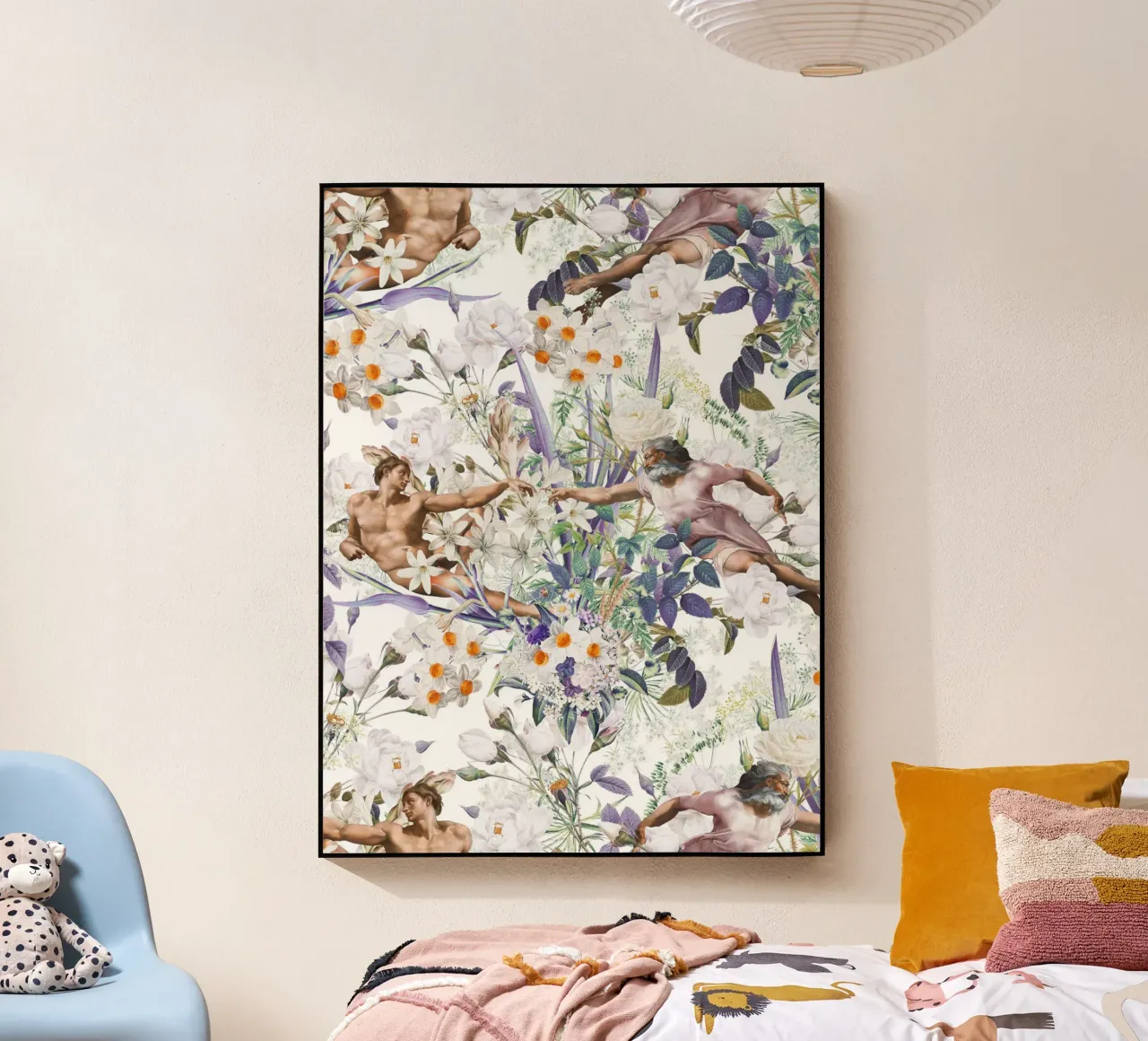 The Creation of Adam acrylic glass by burcukorkmazyurek