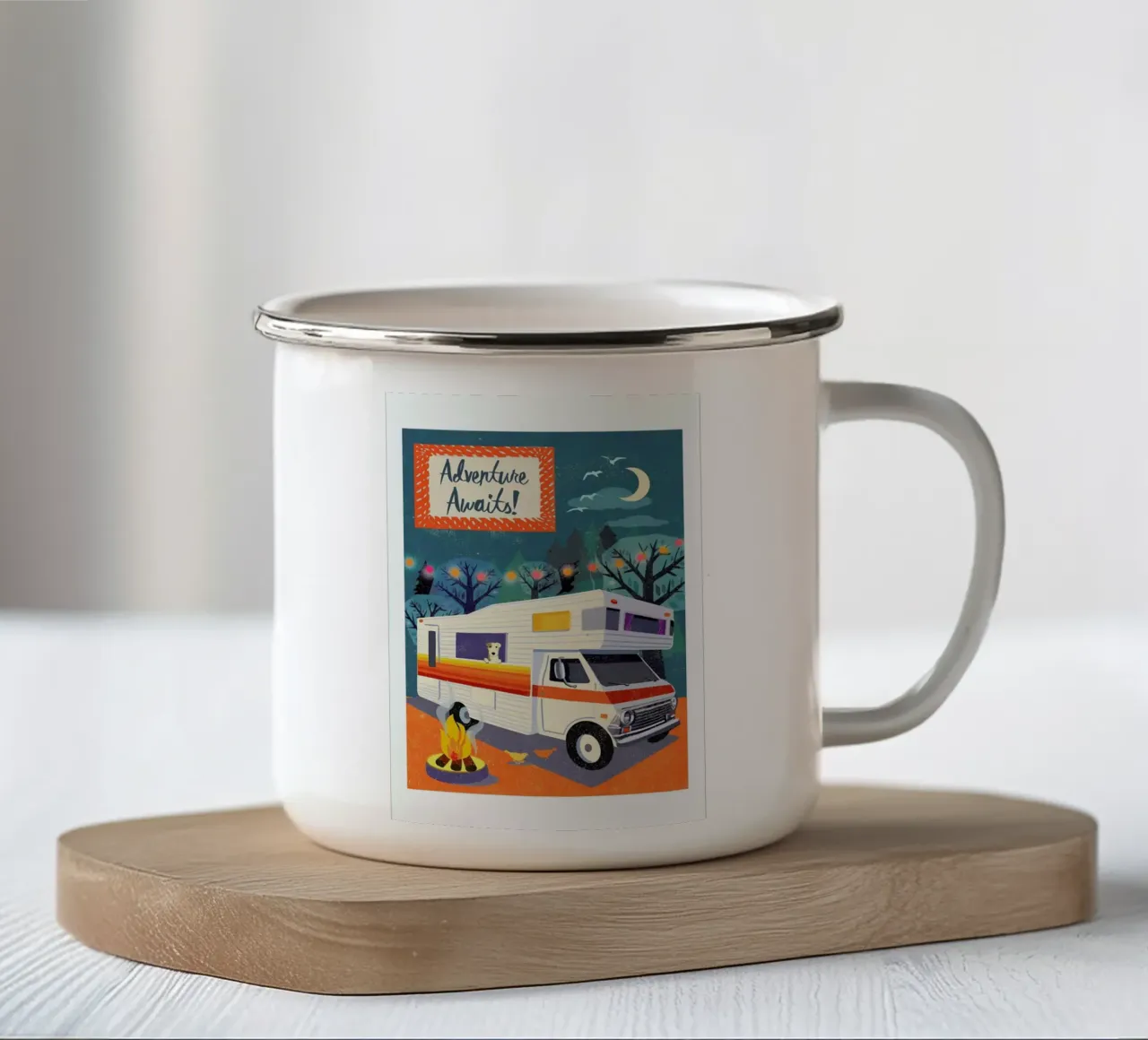 Adventure tazza in smalto da Rocket68