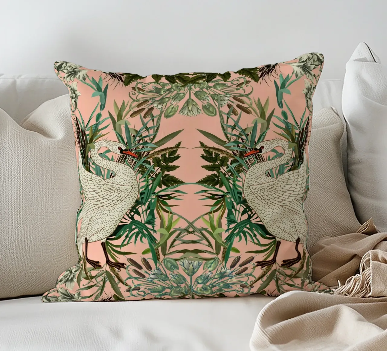 Romantic Swan cuscino da burcukorkmazyurek