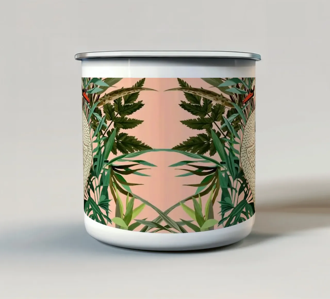 Romantic Swan tazza in smalto da burcukorkmazyurek