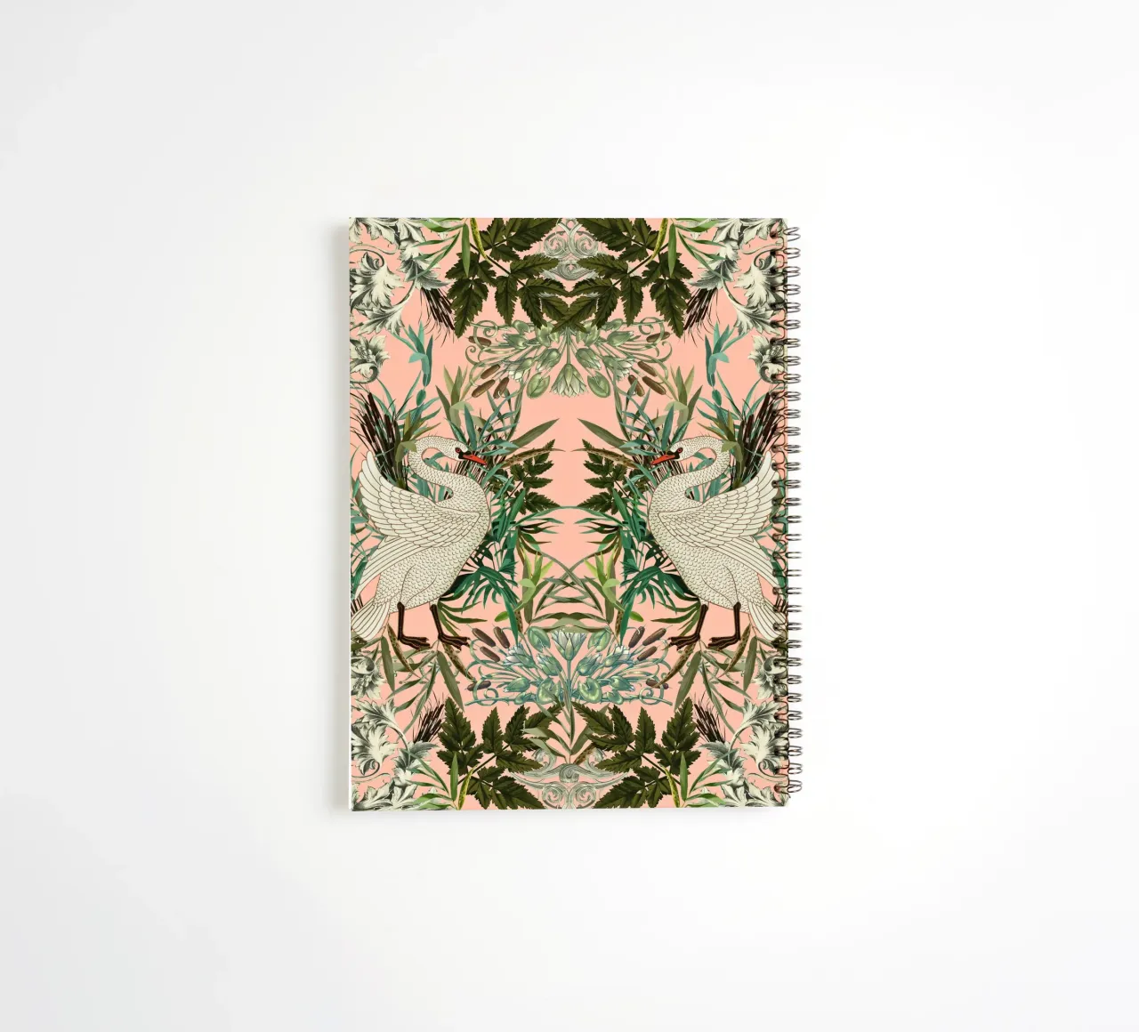 Romantic Swan spiral notebook by burcukorkmazyurek