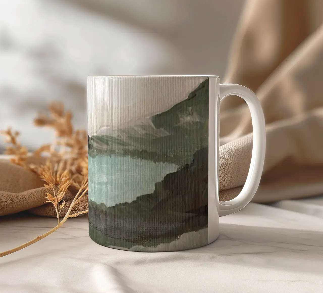 Paesaggio astratto tazza in ceramica da Nikitajariwala
