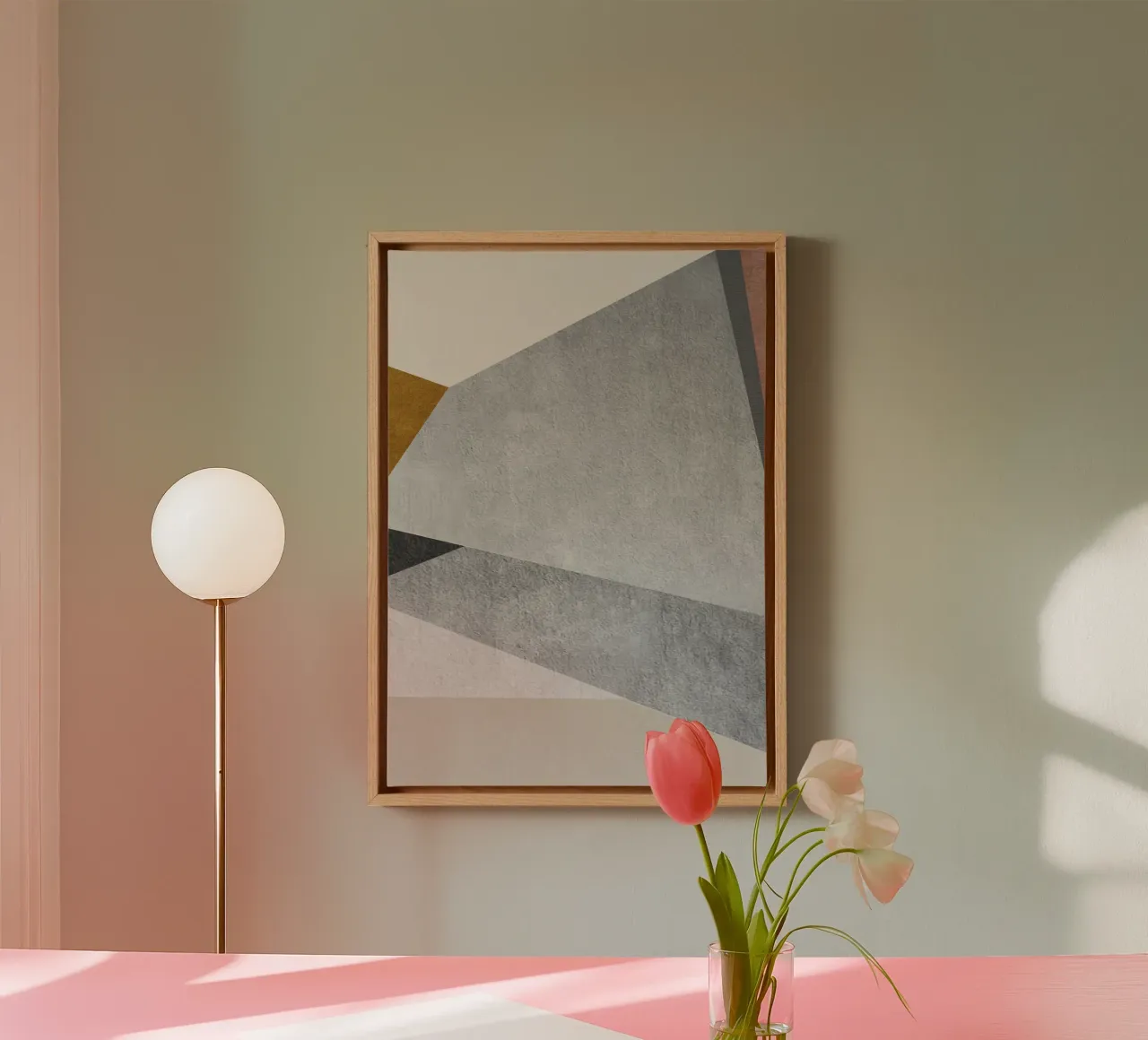 geometric art 1 tela con Cornice a cassetta da vintageshop