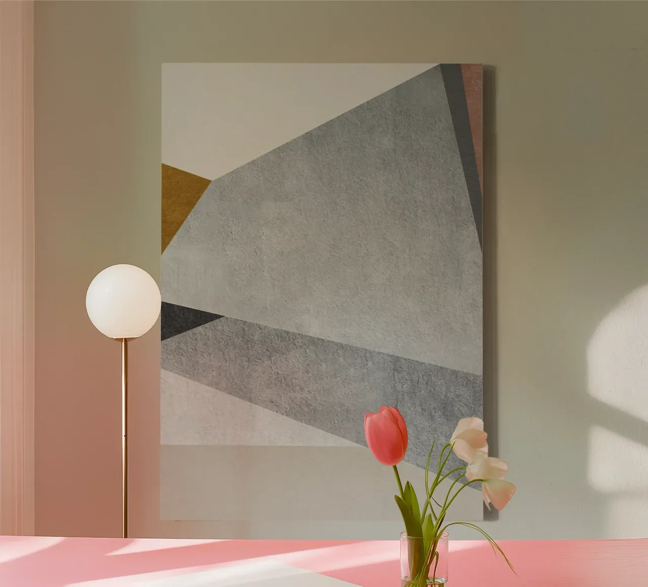 geometric art 1 tela con Cornice a cassetta da vintageshop