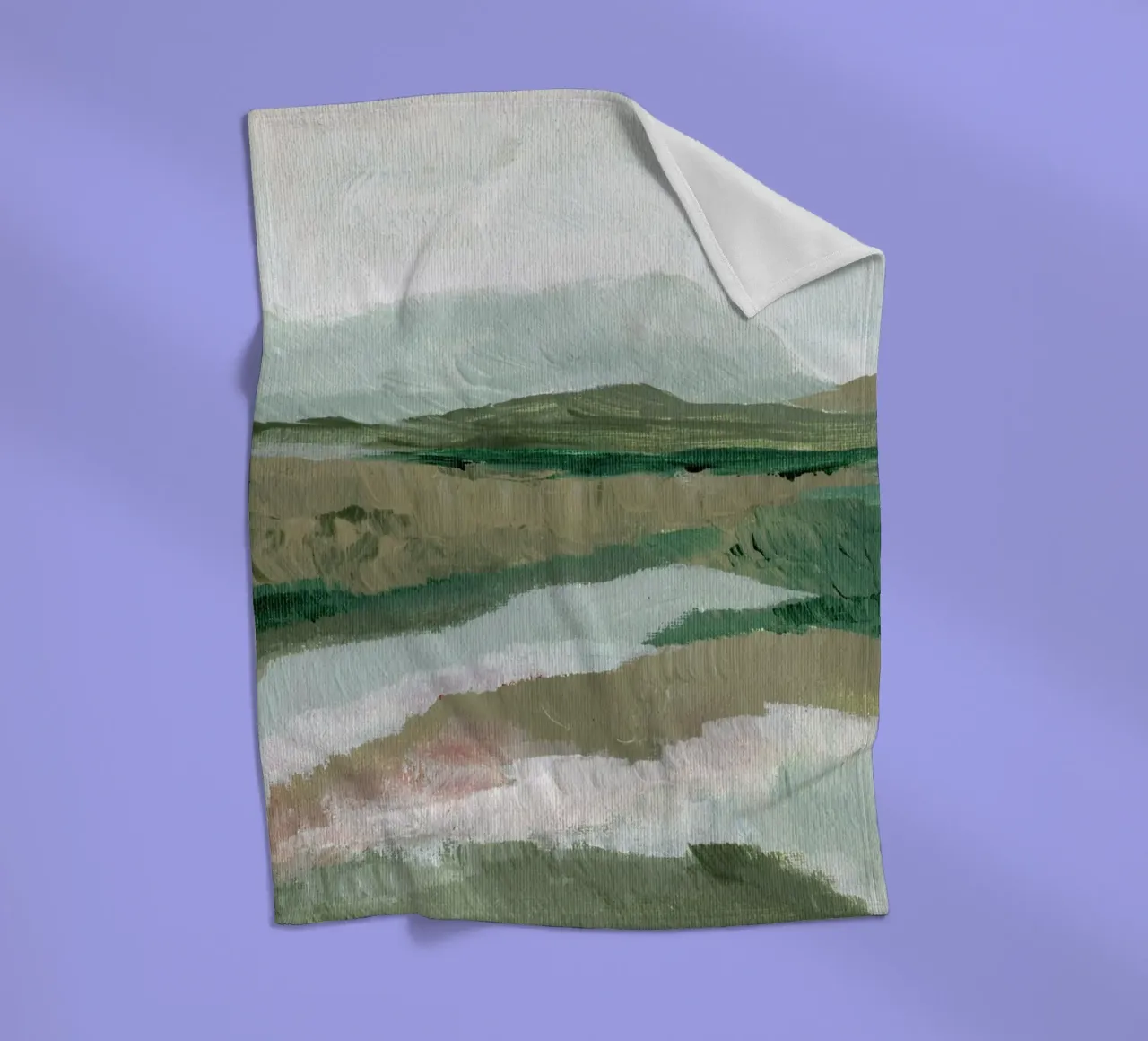 Paesaggio pittorico verde coperta in pile da Nikitajariwala