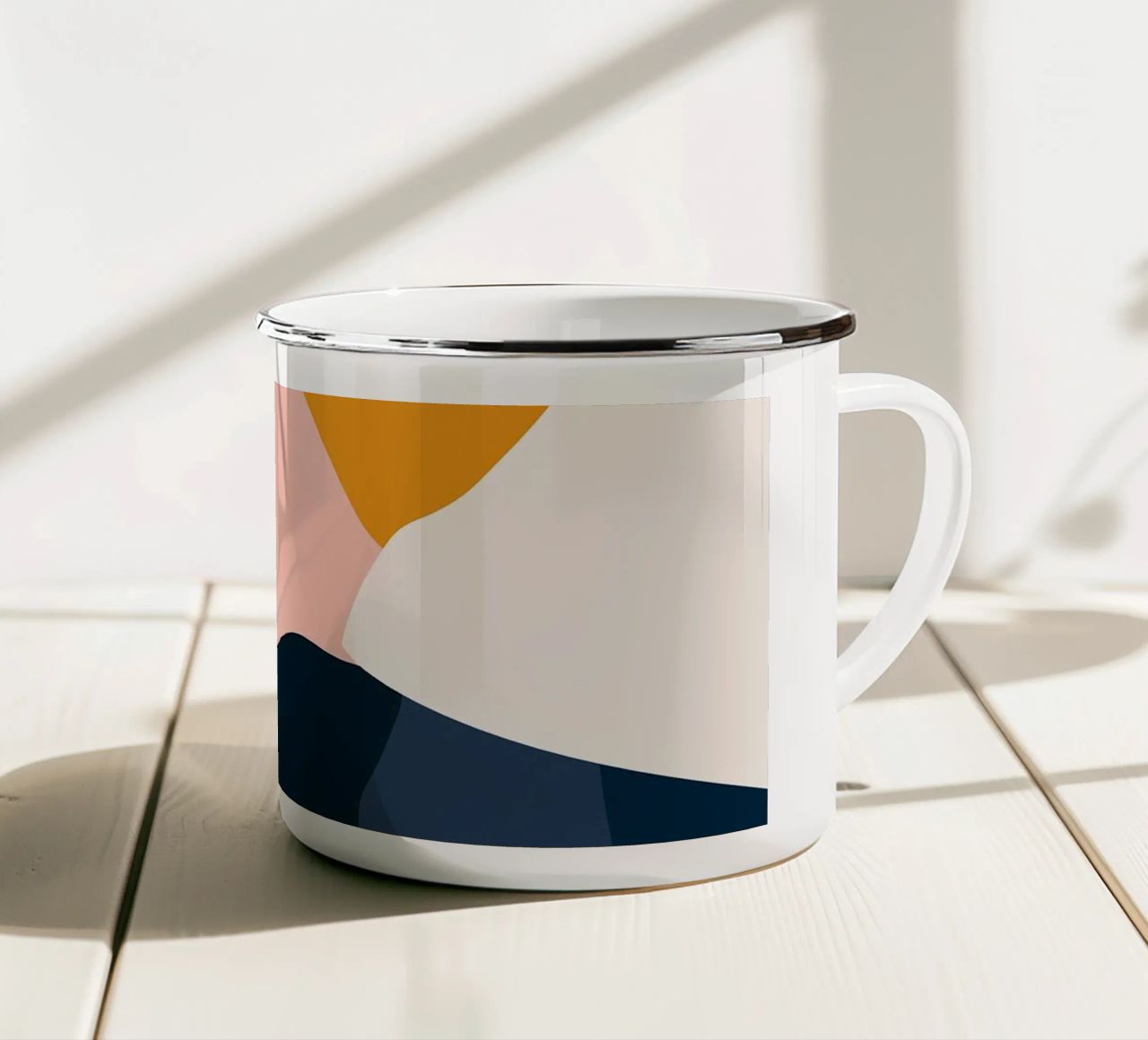 Geometric Abstraction tazza in smalto da Hey Vincent
