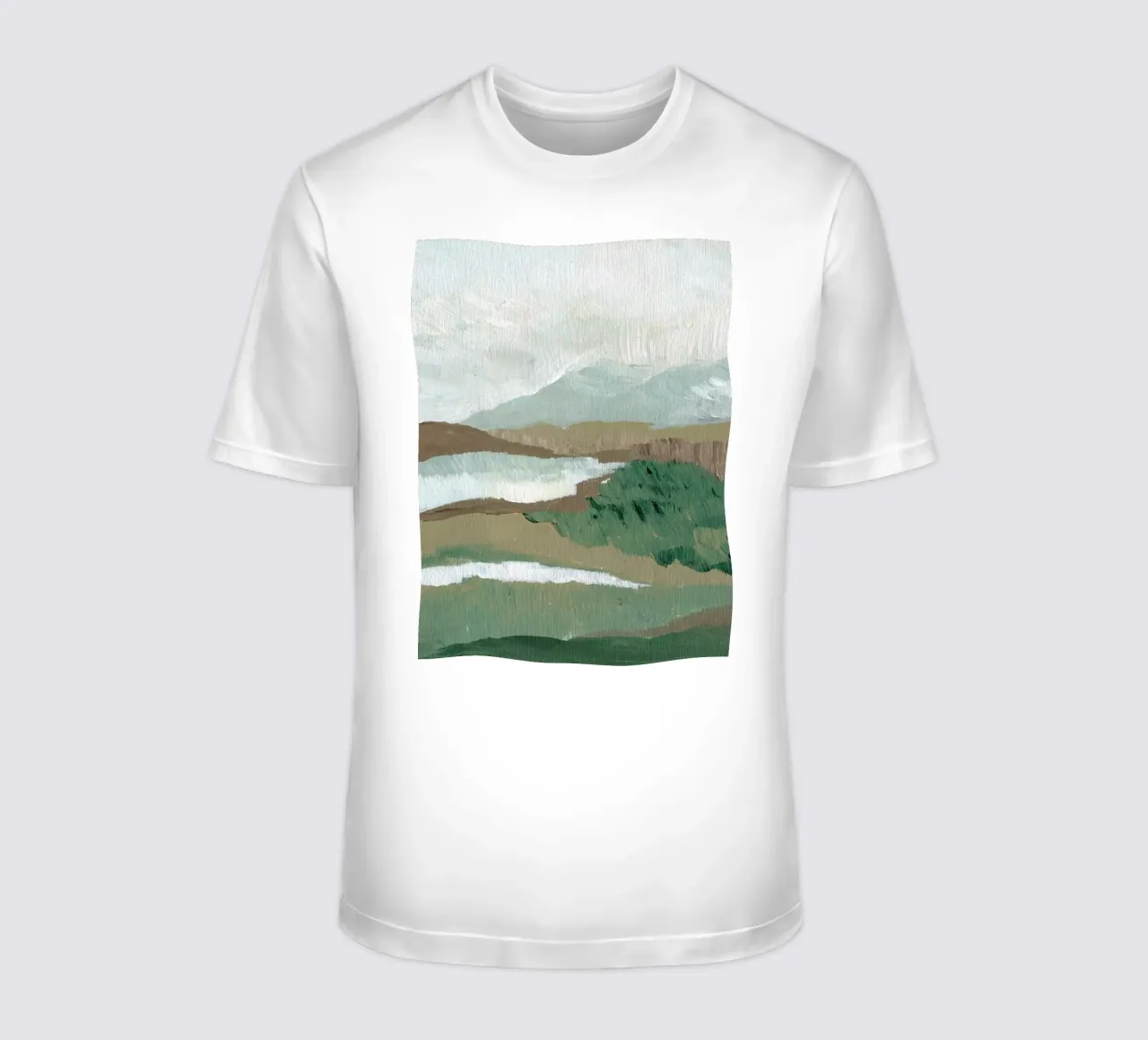 Paesaggio verde e pittorico t-shirt da Nikitajariwala