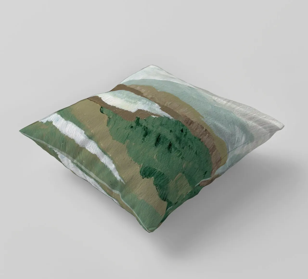 Paesaggio verde e pittorico cuscino da Nikitajariwala