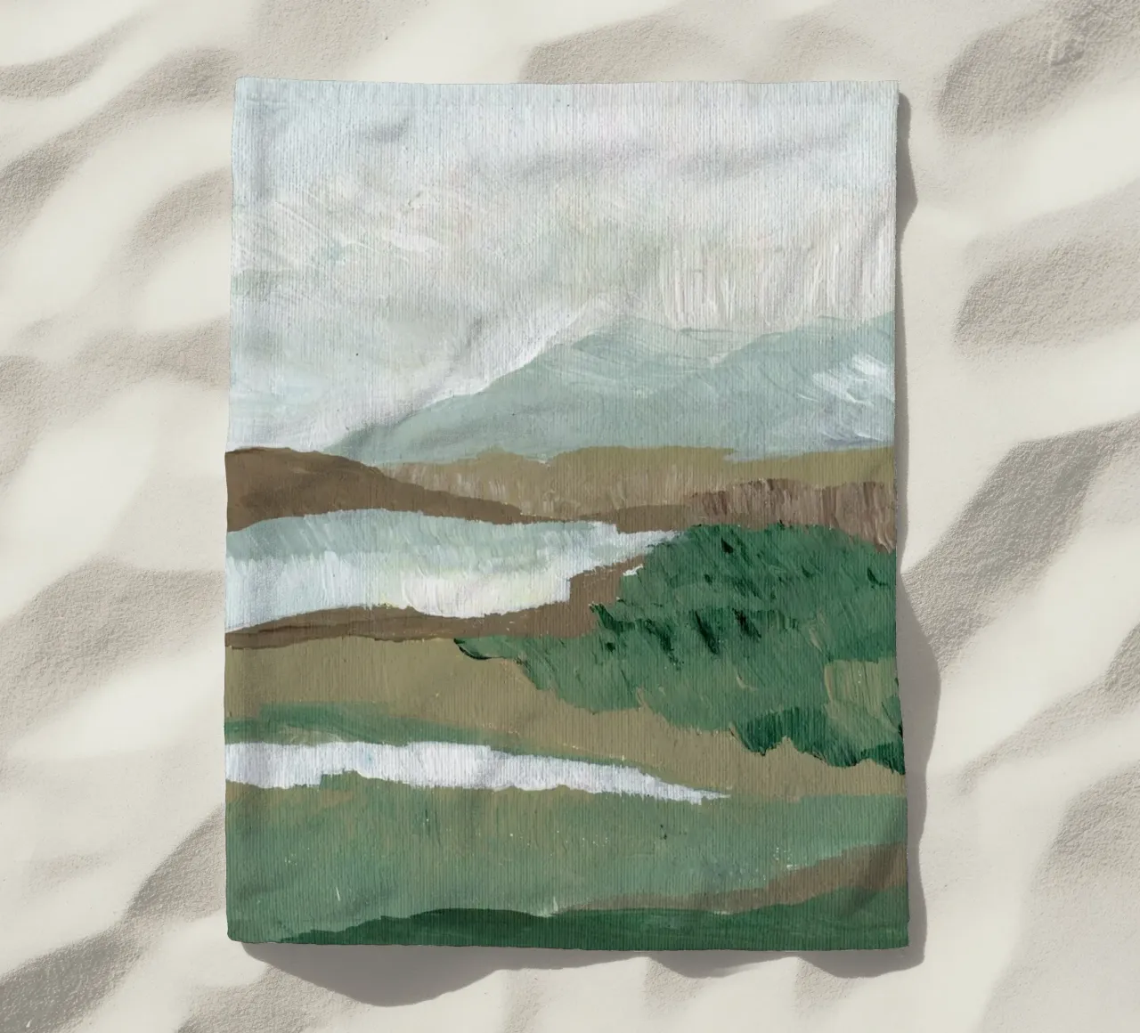Paesaggio verde e pittorico telo mare da Nikitajariwala