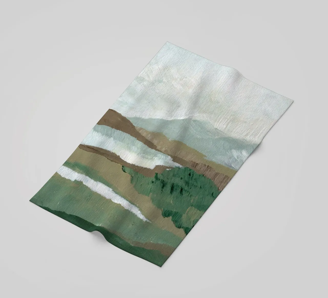Paesaggio verde e pittorico telo mare da Nikitajariwala