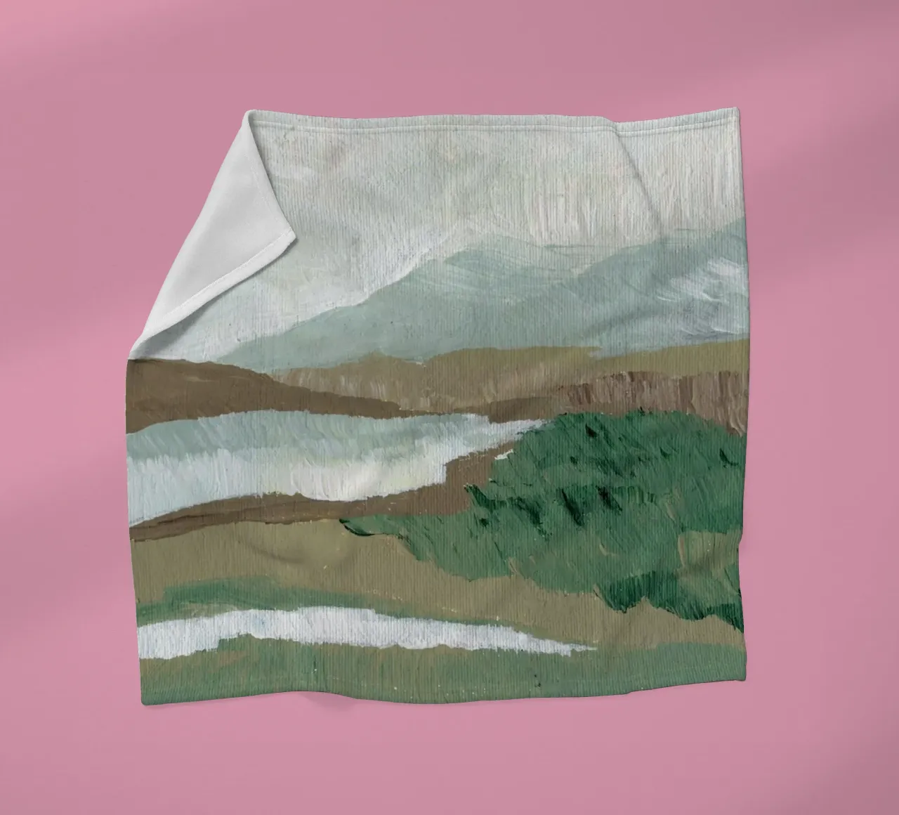 Paesaggio verde e pittorico coperta in pile da Nikitajariwala