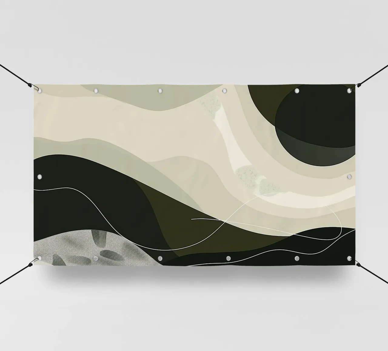 Green Abstraction telo in pvc da Hey Vincent