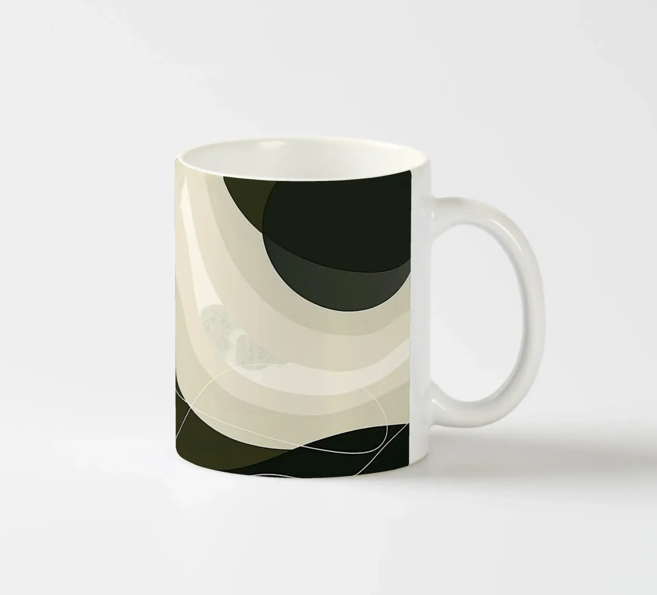 Green Abstraction Keramik Tasse von Hey Vincent