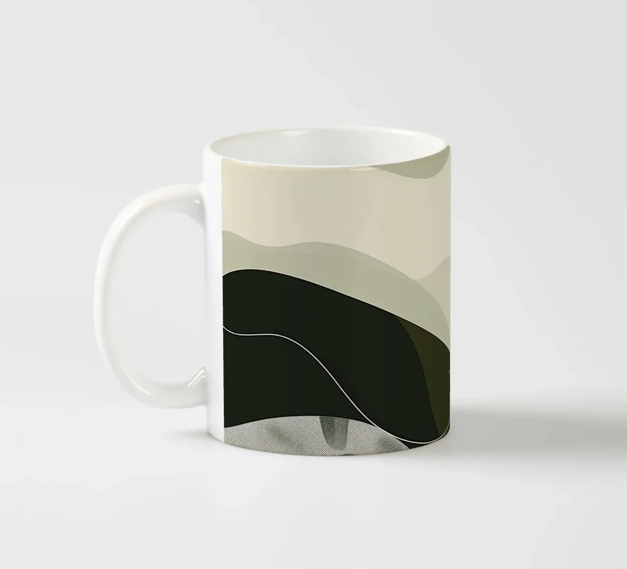 Green Abstraction Keramik Tasse von Hey Vincent