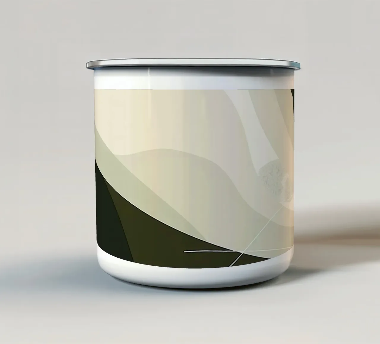 Green Abstraction Emaille Tasse von Hey Vincent