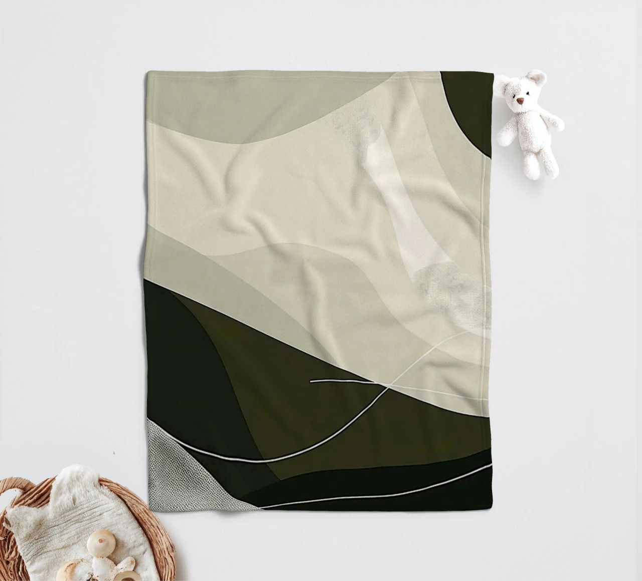 Green Abstraction coperta in pile da Hey Vincent