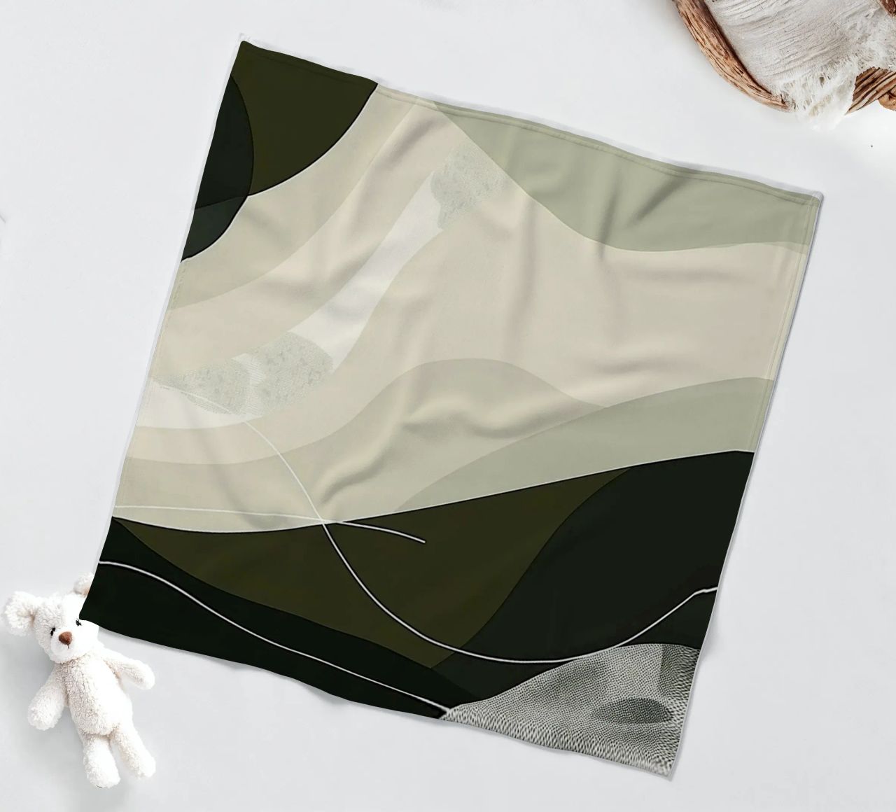 Green Abstraction coperta in pile da Hey Vincent