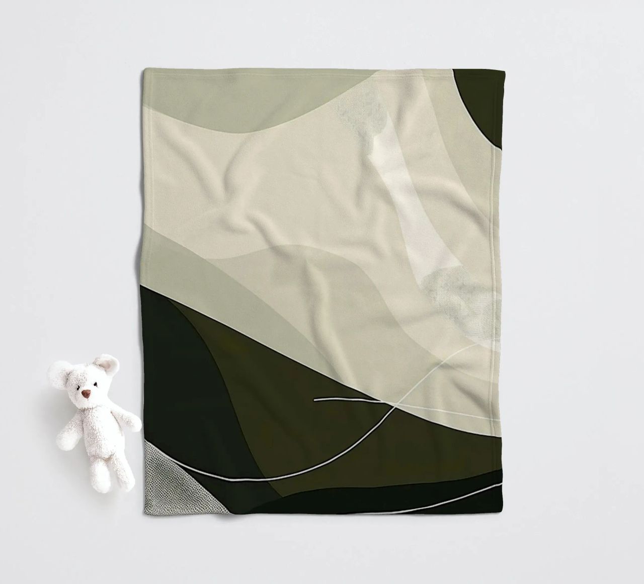Green Abstraction coperta in pile da Hey Vincent