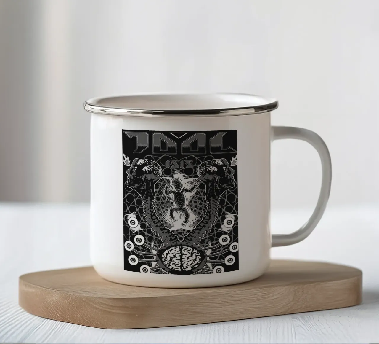 tool band art taza de esmalte de vanhesling
