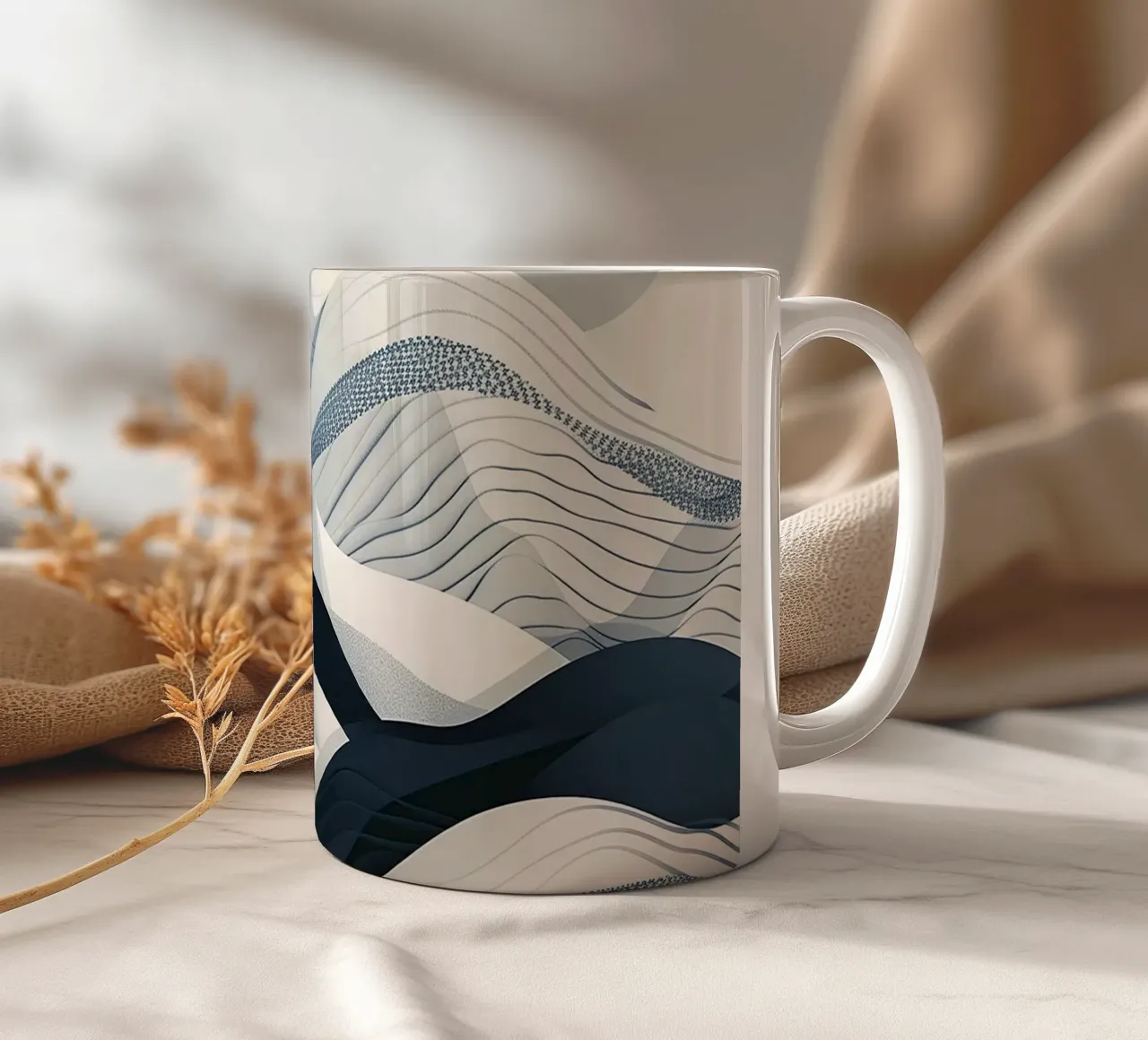 Blue Abstraction mug en céramique de Hey Vincent