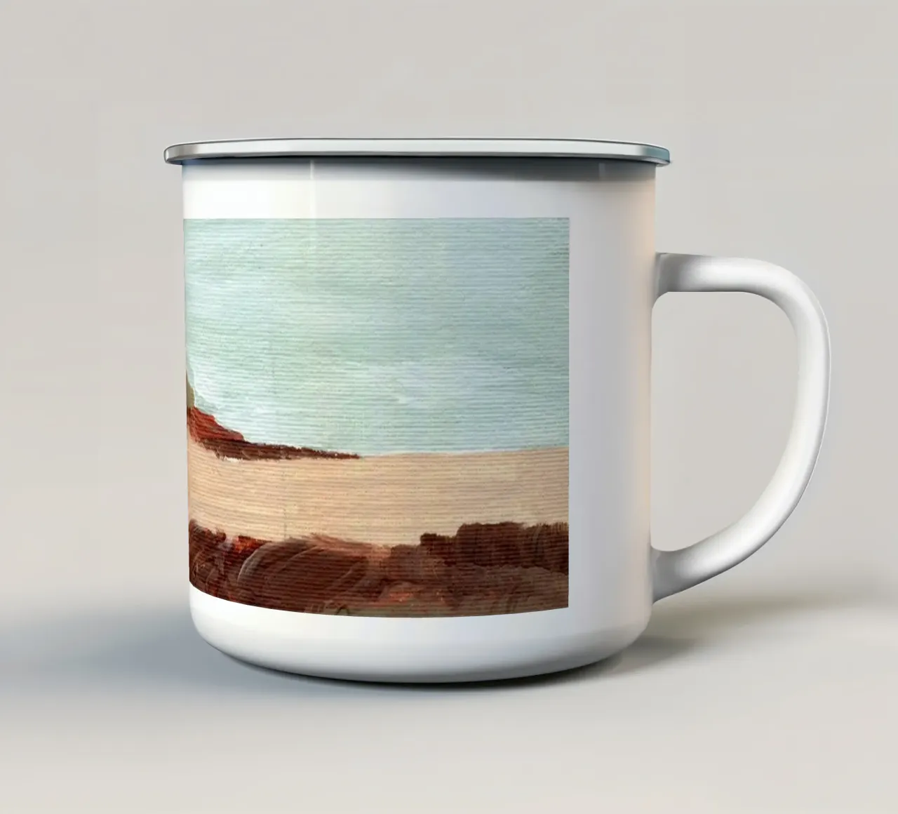 Paesaggio astratto tazza in smalto da Nikitajariwala