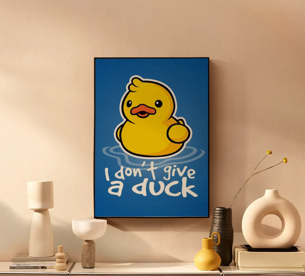I don't a duck acrylic glass by Nando Art