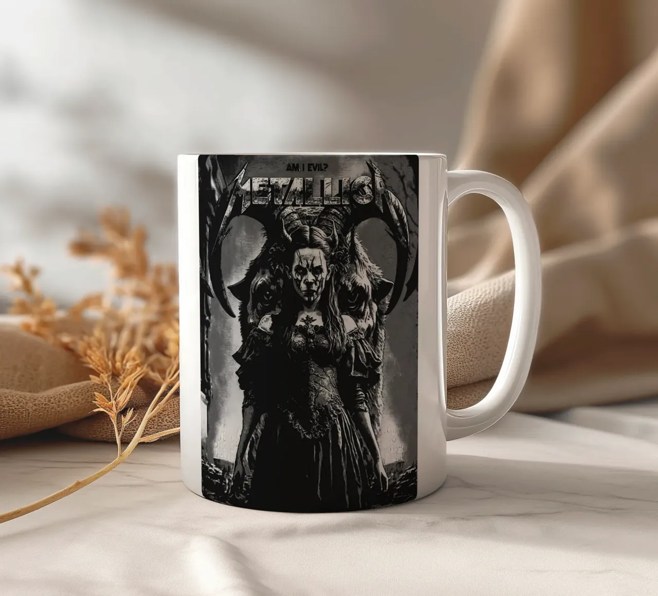 metallica band art ceramic mug by vanhesling