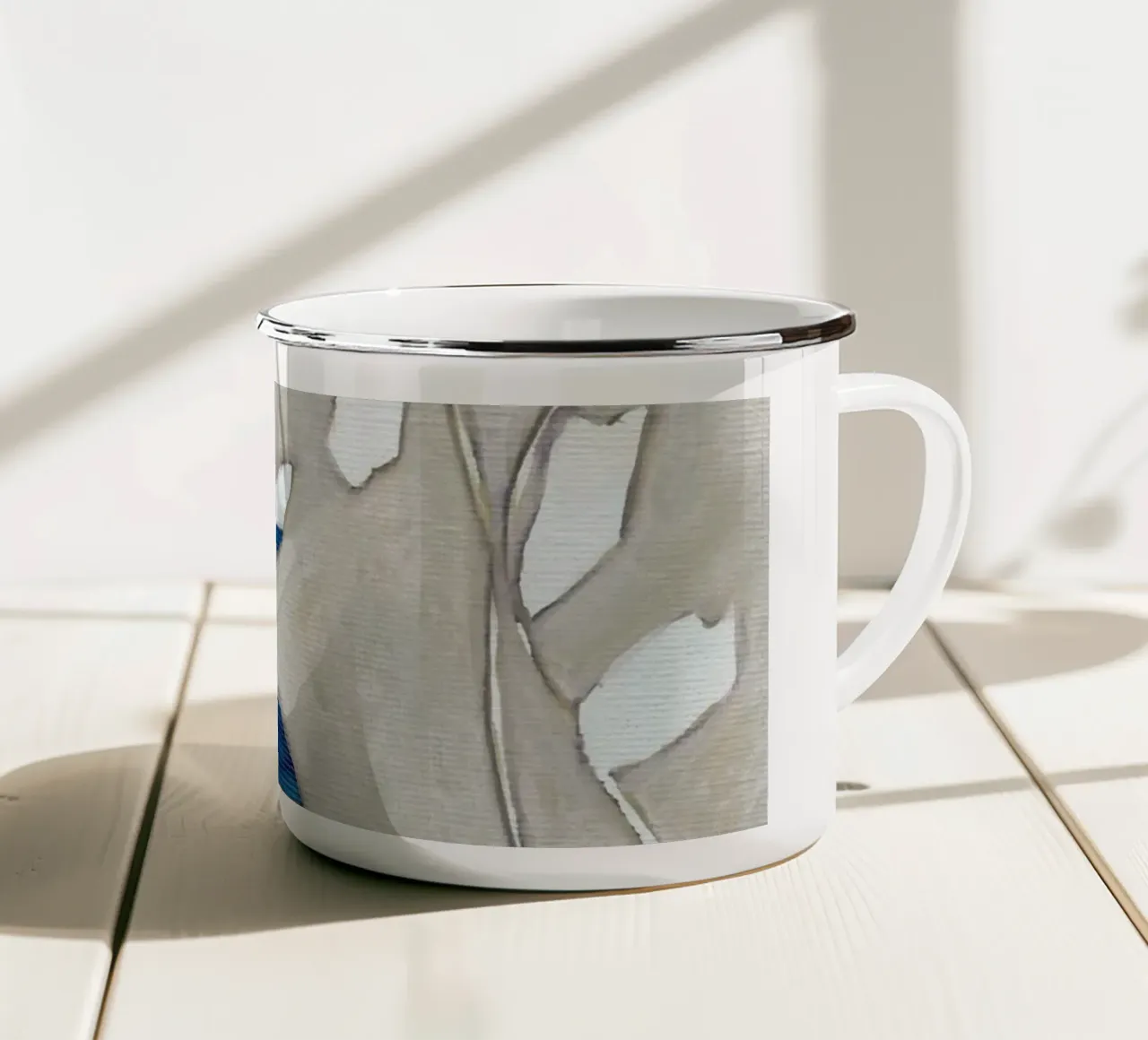 Feuillage abstrait mug en émail de Nikitajariwala