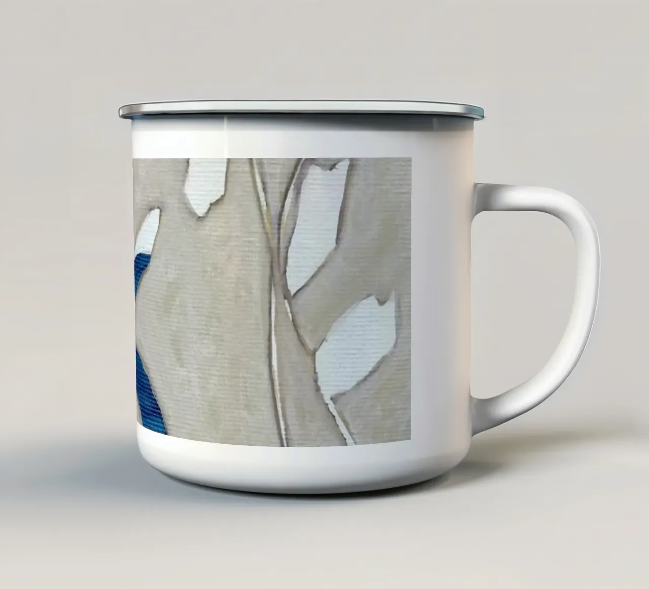Feuillage abstrait mug en émail de Nikitajariwala