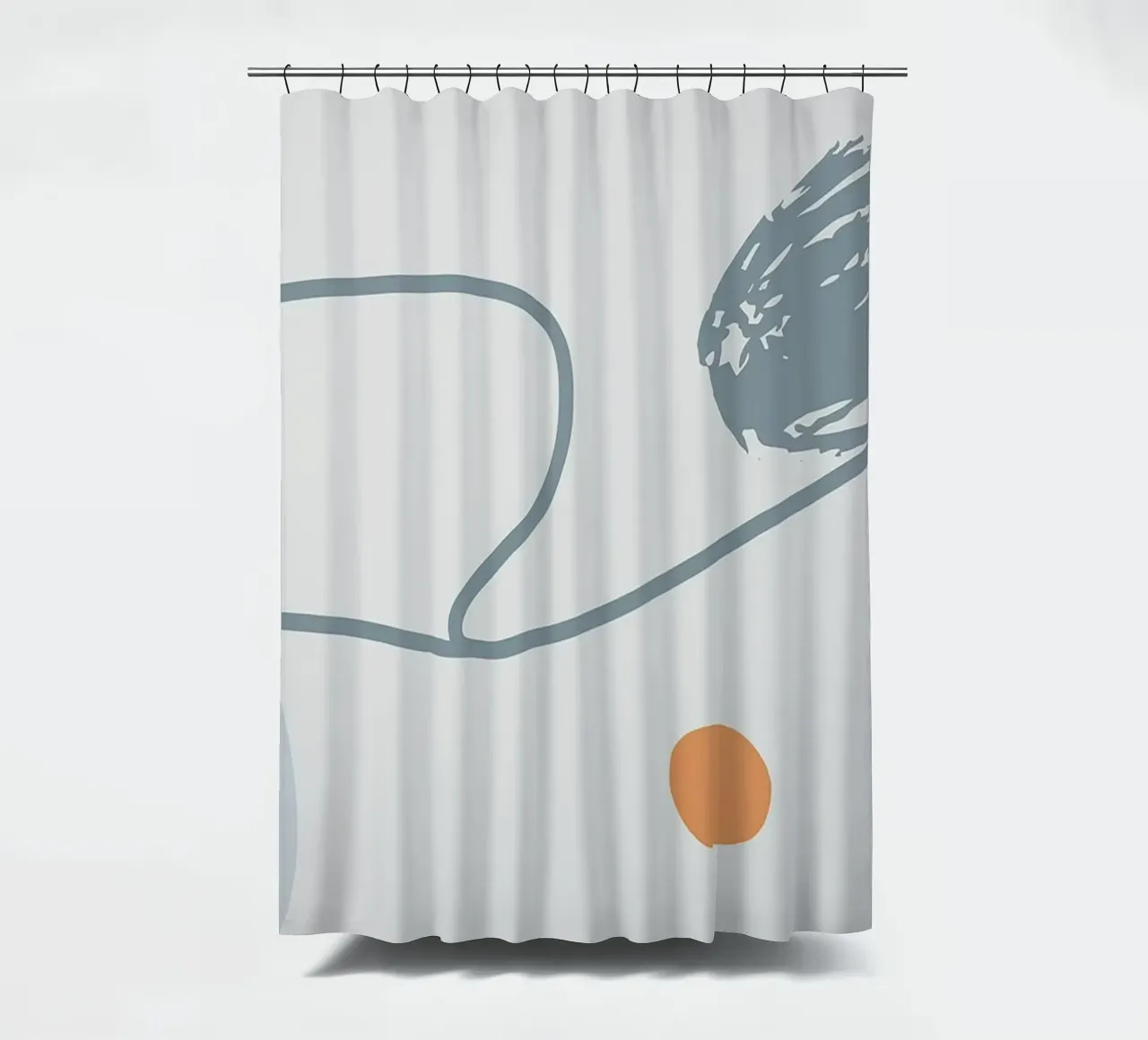 Grey Abstraction II Duschvorhang von Hey Vincent