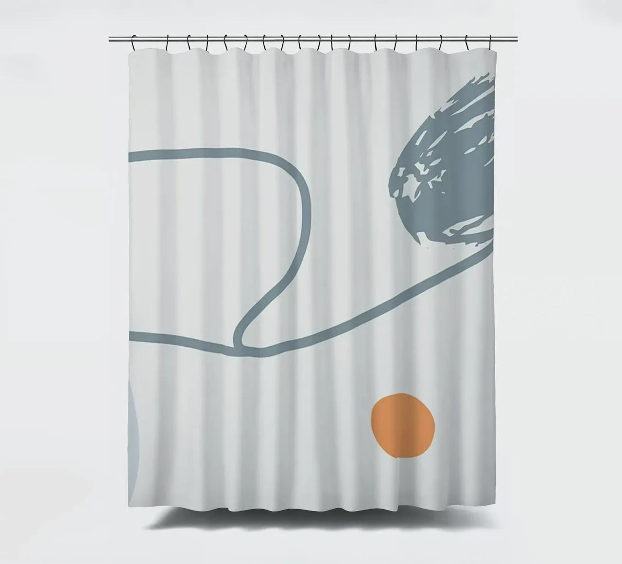 Grey Abstraction II Duschvorhang von Hey Vincent