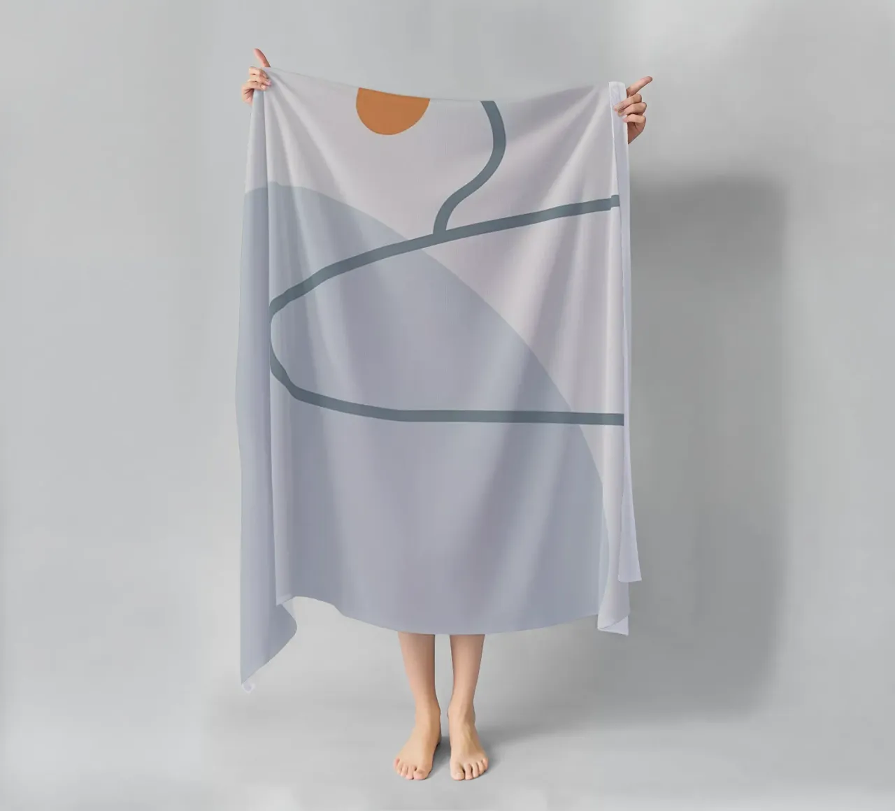Grey Abstraction II serviette de plage de Hey Vincent