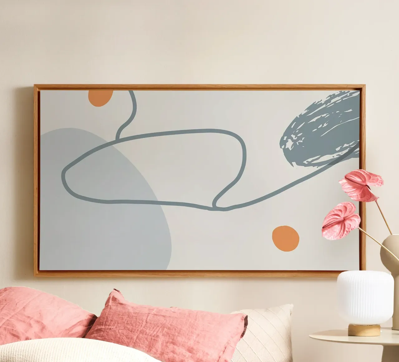 Grey Abstraction II canvas van Hey Vincent