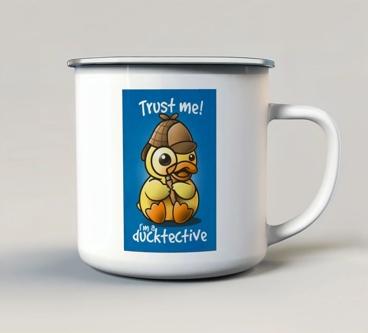 I'm a ducktective tazza in smalto da Nando Art