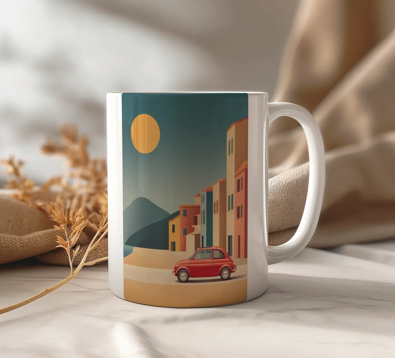 Coastal Drive in Cinquecento tazza in ceramica da michi