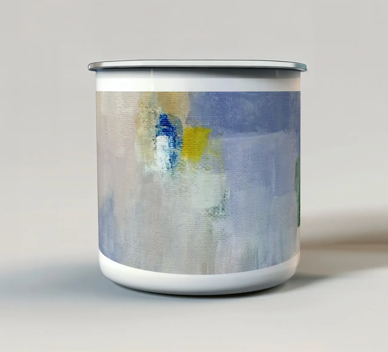 tratti astratti colorati tazza in smalto da Nikitajariwala
