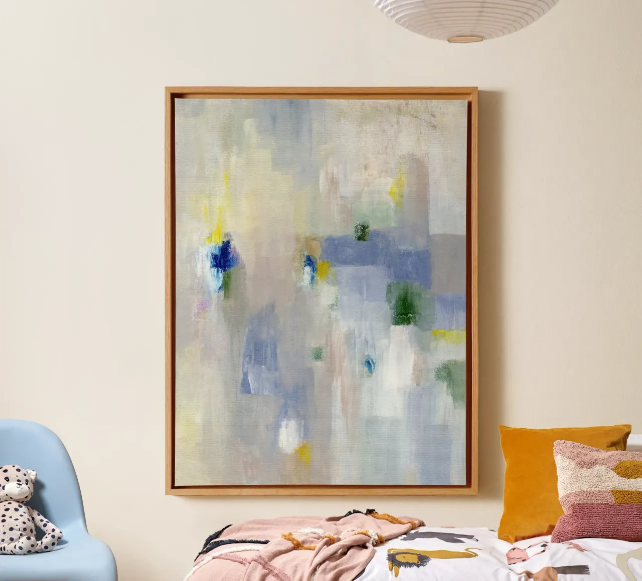 traits abstraits colorés toile avec Caisse américaine de Nikitajariwala