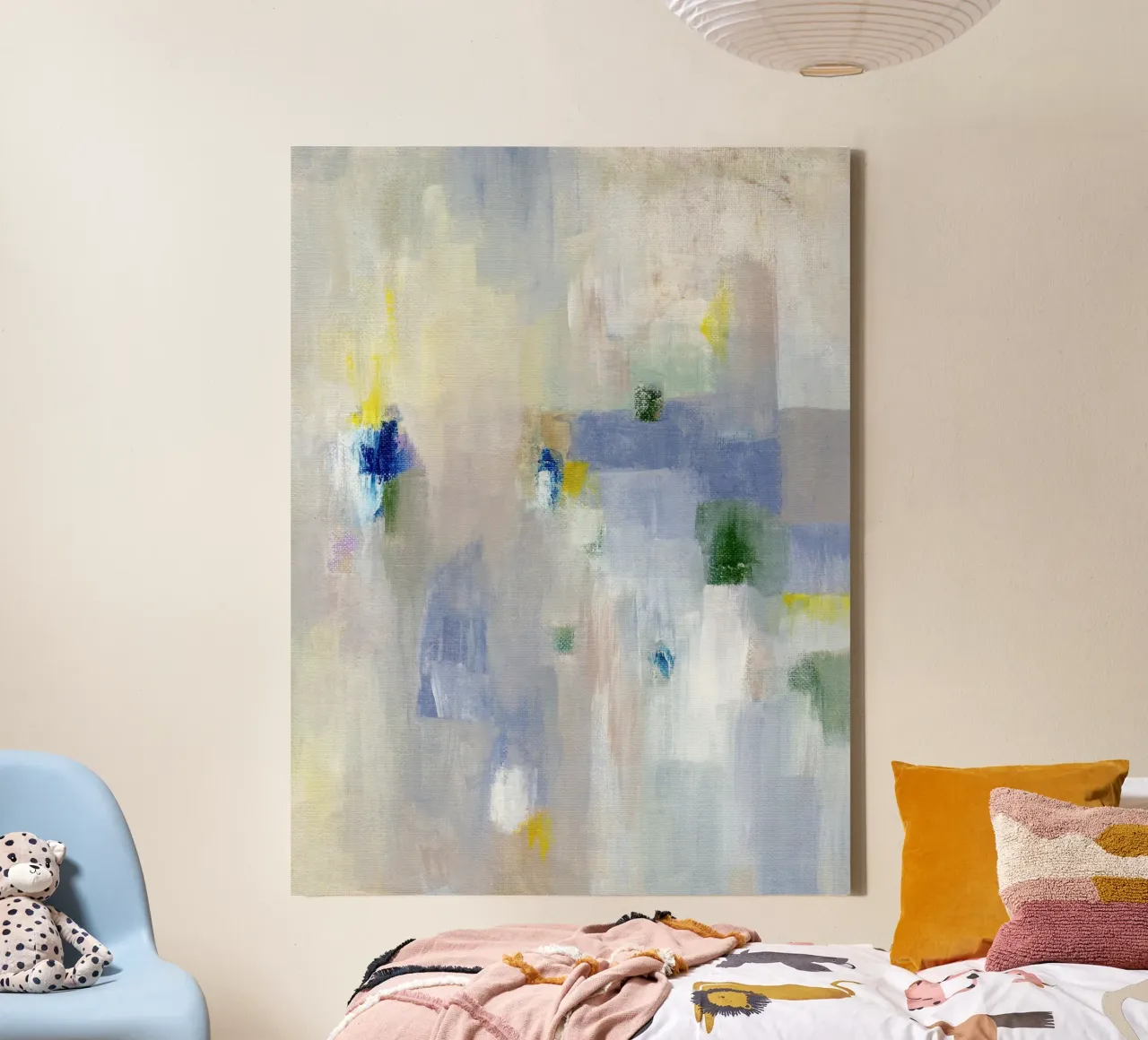 traits abstraits colorés toile avec Caisse américaine de Nikitajariwala