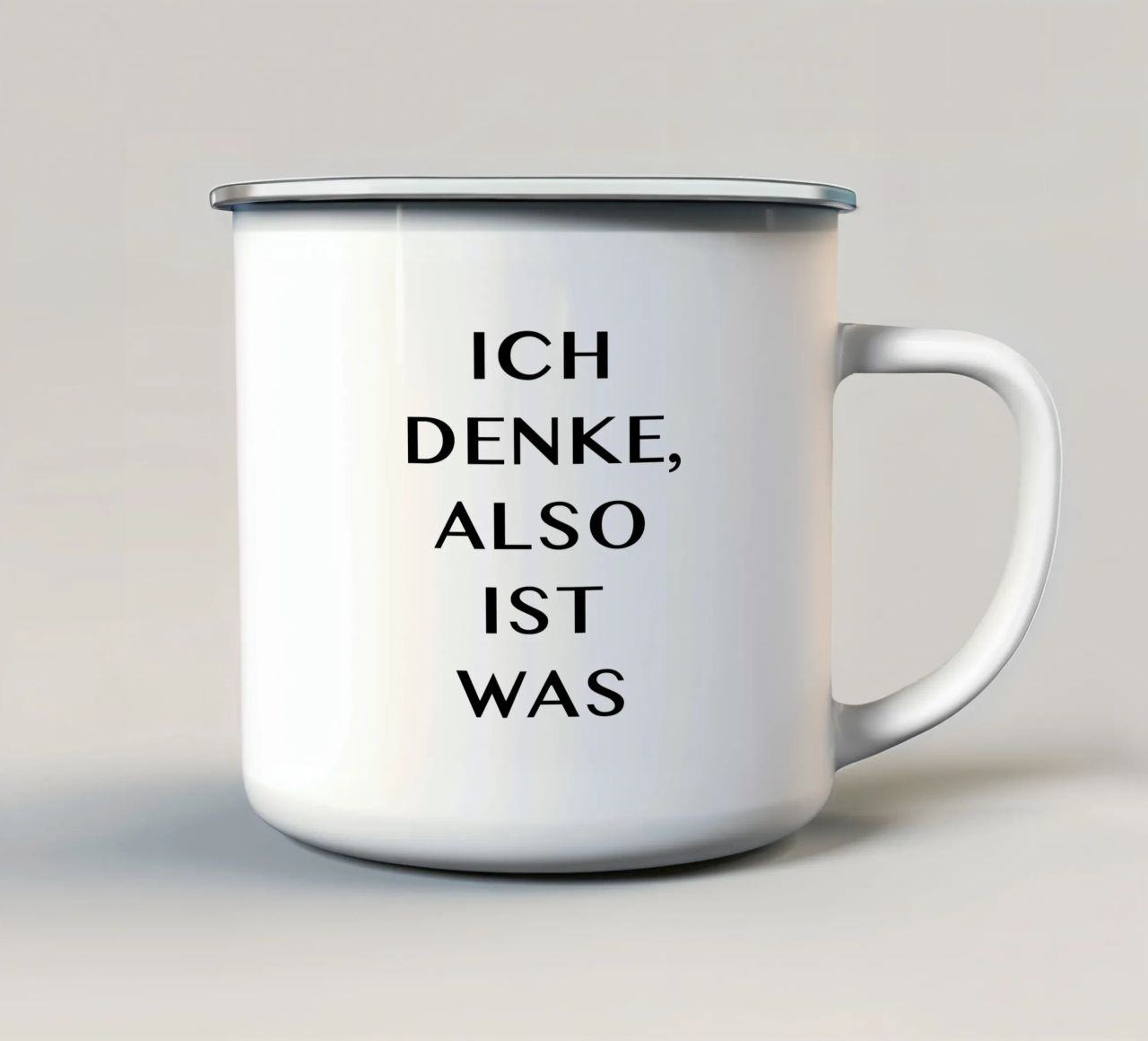ICH DENKE, ALSO IST WAS tazza in smalto da Vintage Van Gogh
