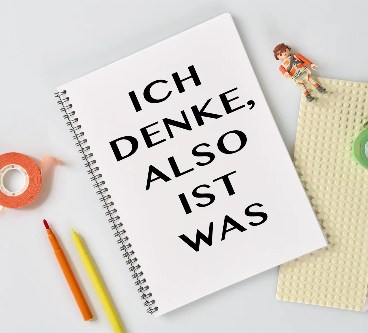 ICH DENKE, ALSO IST WAS spiral notebook by Vintage Van Gogh