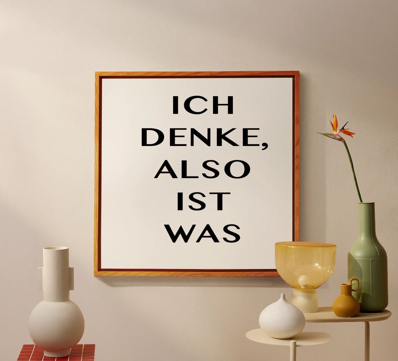 ICH DENKE, ALSO IST WAS plexiglass da Vintage Van Gogh
