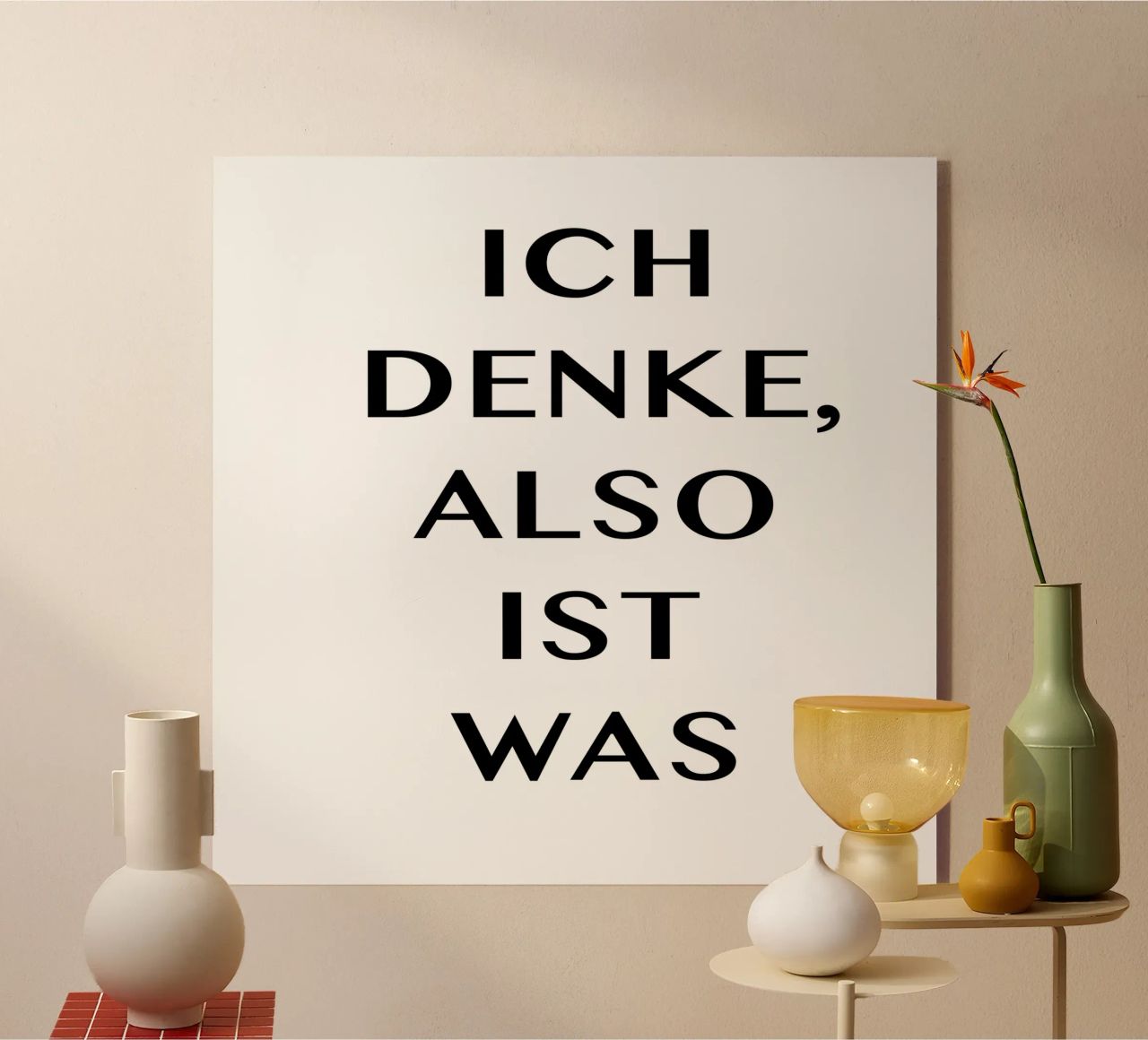 ICH DENKE, ALSO IST WAS plexiglass da Vintage Van Gogh