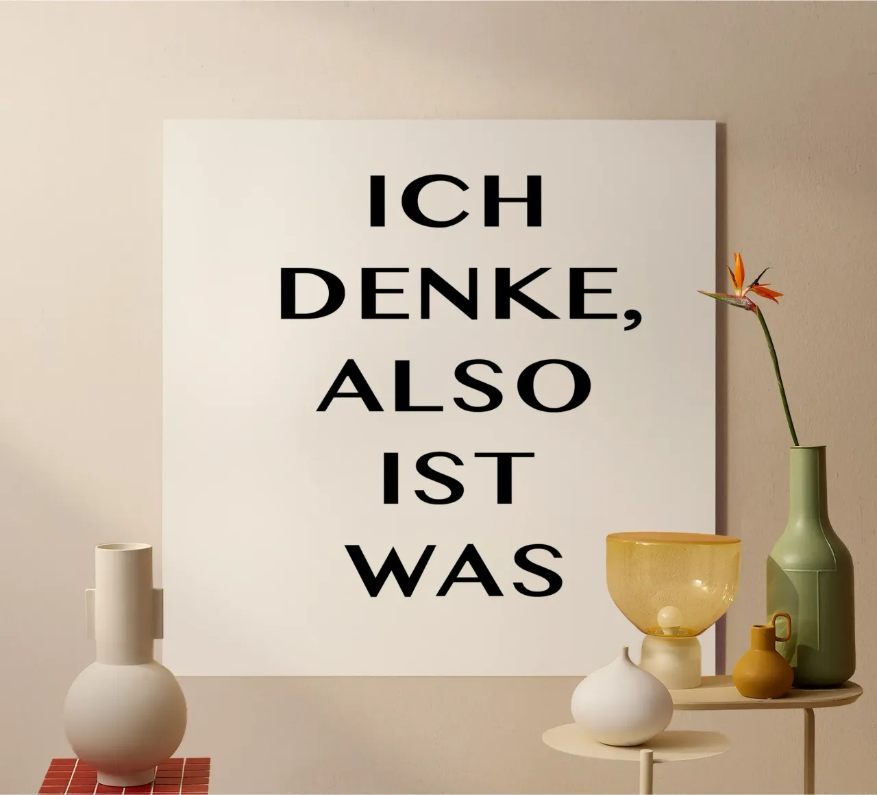 ICH DENKE, ALSO IST WAS metacrilato de Vintage Van Gogh