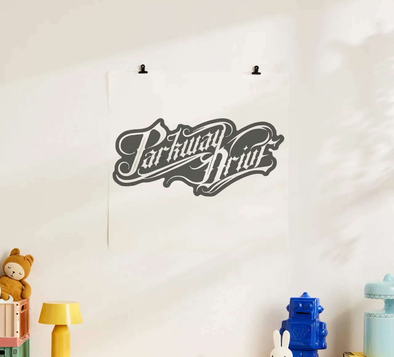 Parkway Drive BlackWhite poster con telaio in plastica da MR.A