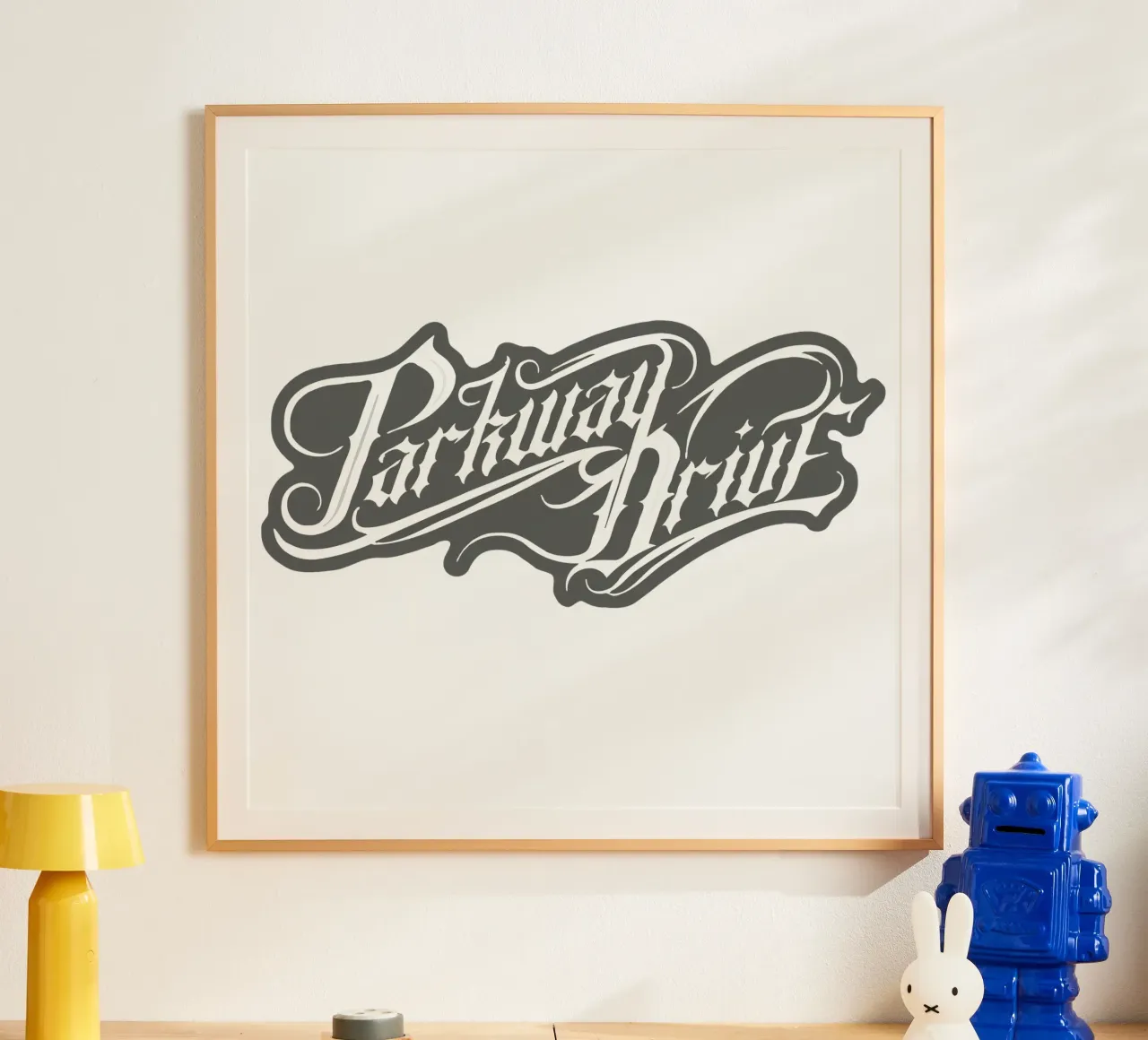 Parkway Drive BlackWhite poster con telaio in plastica da MR.A