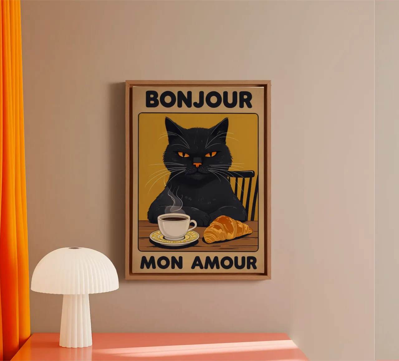 Bonjour Mon Amour canvas by Nando Art